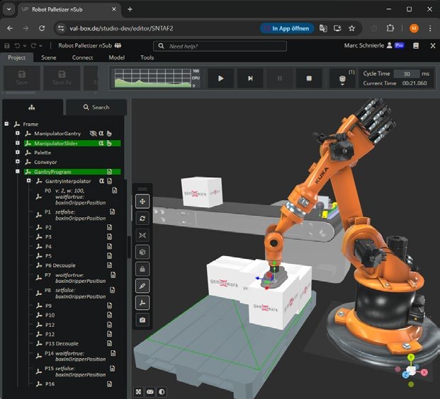Browserbasierte 3D-Visualisierung einer Roboterzelle