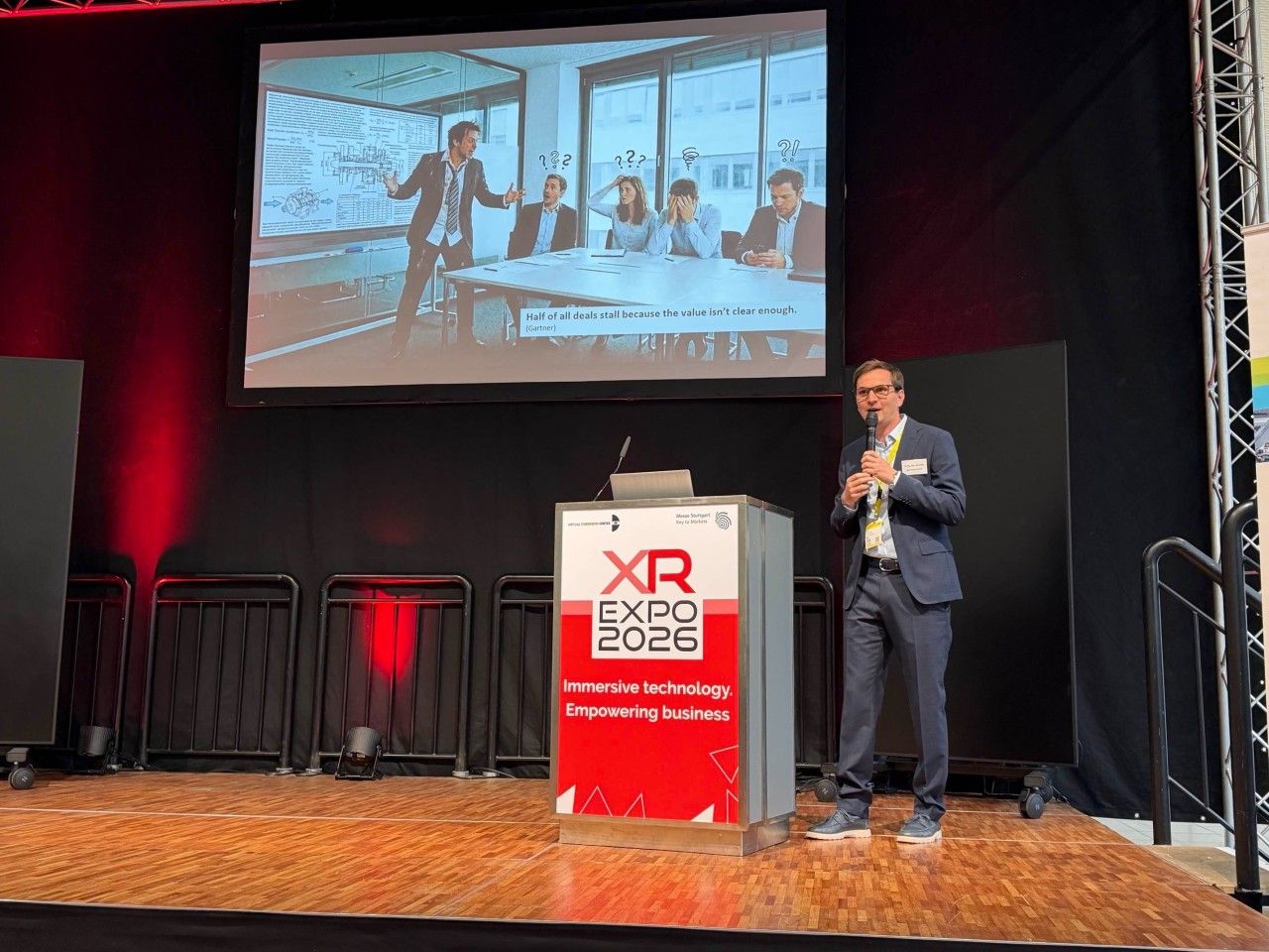 Vortrag von geminiware auf der Bühne der XR EXPO 2026